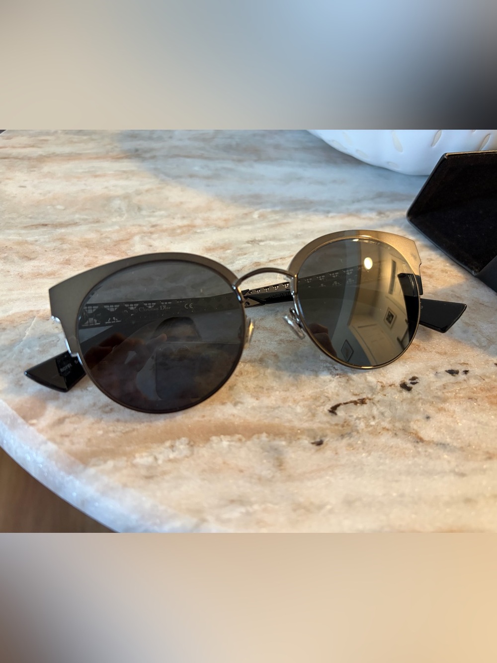 Authentic Dior Round Metal Sunglasses